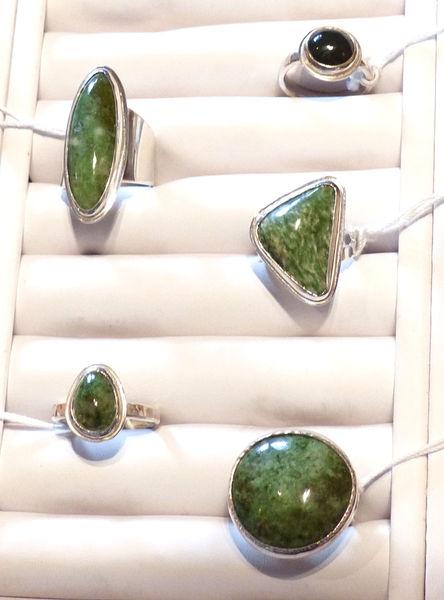 Wyoming Jade rings. Photo by Dawn Ballou, Pinedale Online.