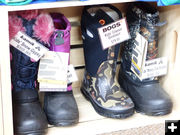 Kids winter boots. Photo by Dawn Ballou, Pinedale Online.