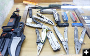 Knives and tools. Photo by Dawn Ballou, Pinedale Online.