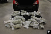 72 pounds of marijuana. Photo by Wyoming Highway Patrol.