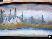 Tipi painting close-up. Photo by Dawn Ballou, Pinedale Online.