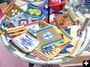 Zapotec Indian wool coasters. Photo by Dawn Ballou, Pinedale Online.