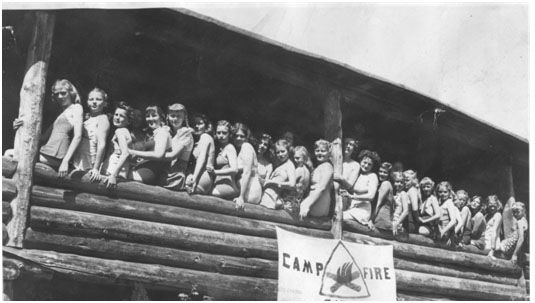 1947 Camp Fire Girls. Photo by .