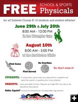 Free School Physicals. Photo by Sublette County Rural Health Care District.
