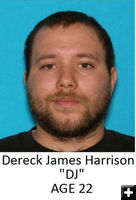 Still at large - DJ Harrison. Photo by Centerville, Utah Police Department.