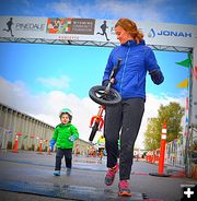 Mom, Boy, Bike. Photo by Terry Allen.