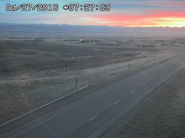 Oct. 27 sunrise. Photo by Trappers Point Wildlife Overpass Webcam.