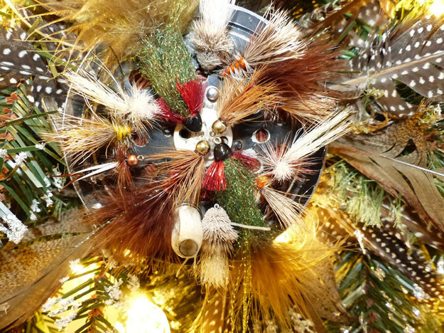 Detail of Sam's wreath. Photo by Dawn Ballou, Pinedale Online.