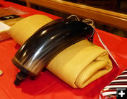 Deer Hide and Powder Horn. Photo by Dawn Ballou, Pinedale Online.
