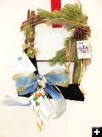 Pinedale Roundup-Sublette Examiner wreath. Photo by Dawn Ballou, Pinedale Online.