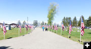 Line of flags. Photo by Dawn Ballou, Pinedale Online.