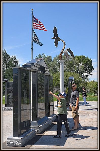 Josh and Jesse Murphy at the Memorial. Photo by Terry Allen.