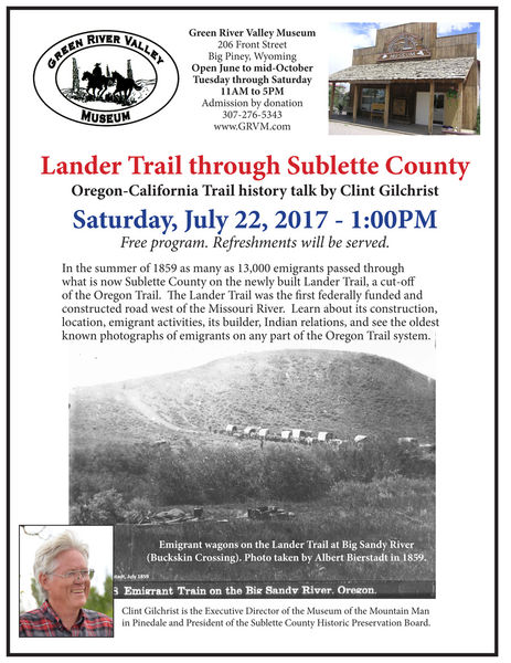 Lander Trail Talk. Photo by Green River Valley Museum.