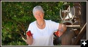 Coralee and her Crab Apple Jelly. Photo by Terry Allen.