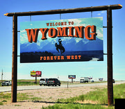 Decommissioned WYDOT sign. Photo by Wyoming Department of Transportation.