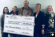 $5000 donqtion. Photo by Sublette County Rural Health Care District.