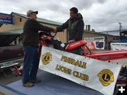 Raffle snowmobile. Photo by Pinedale Lions Club.