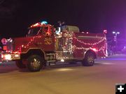 Lighted Fire Truck. Photo by Katherine Peterson.