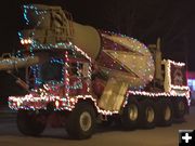 Lighted Cement Mixer Truck. Photo by Katherine Peterson.