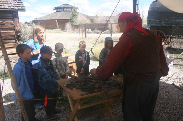 Blacksmithing. Photo by Clint Gilchrist, Museum of the Mountain Man.