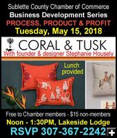 Coral & Tusk talk May 15. Photo by Sublette County Chamber of Commerce.