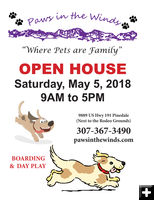 Open House May 5th. Photo by Paws in the Winds.