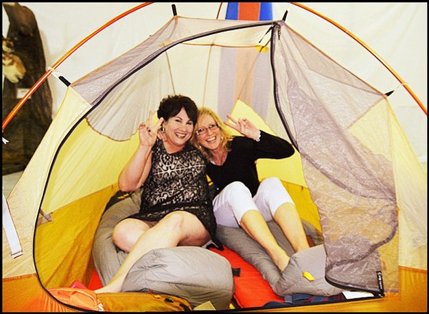 Girls in a Tent. Photo by Terry Allen.