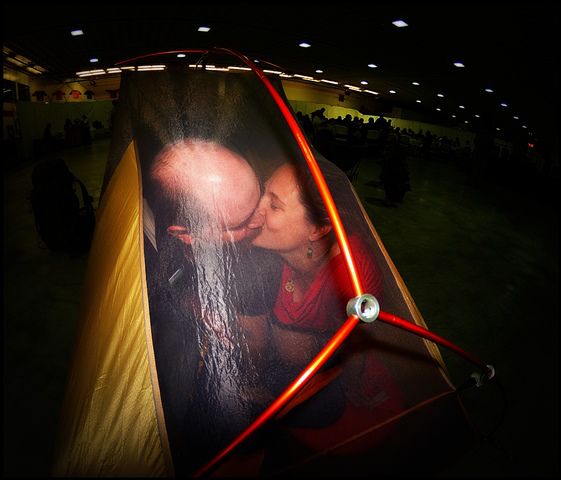 Romance in a Tent. Photo by Terry Allen.