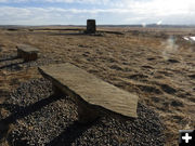 New rock benches. Photo by Dawn Ballou, Pinedale Online.