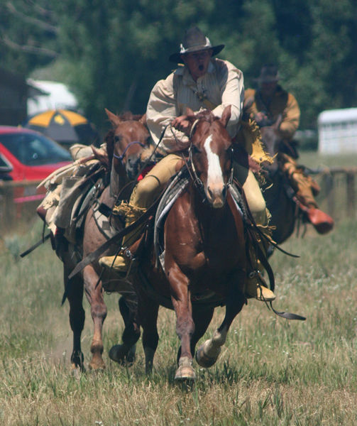 Galloping Trappers. Photo by Clint Gilchrist, Pinedale Online.