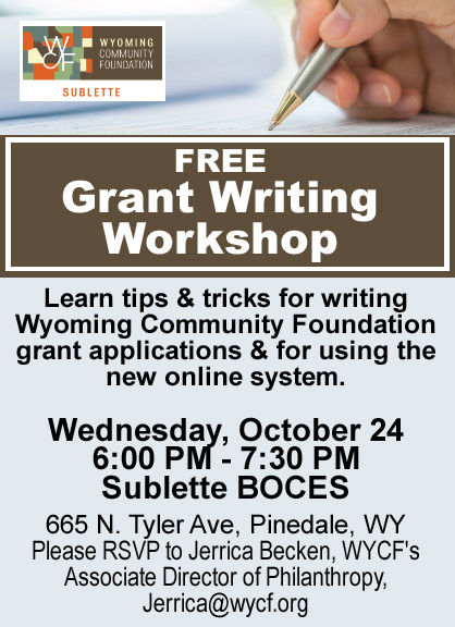 Grant Writing Workshop. Photo by Sublette BOCES.