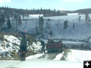 Ditch erosion control work. Photo by Mindi Crabb.