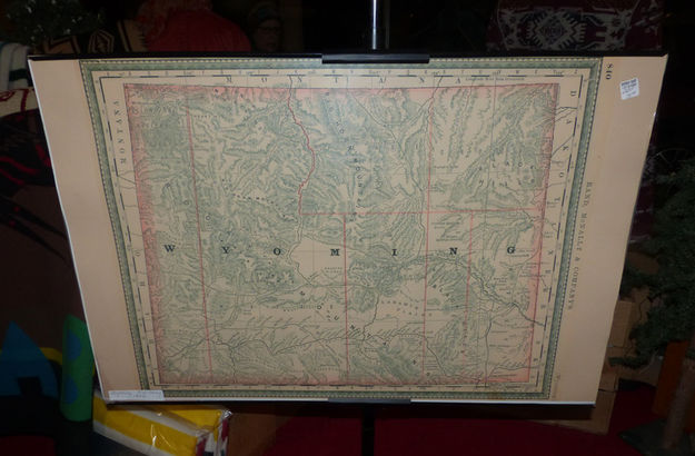 1865 Wyoming Territory Map. Photo by Dawn Ballou, Pinedale Online.