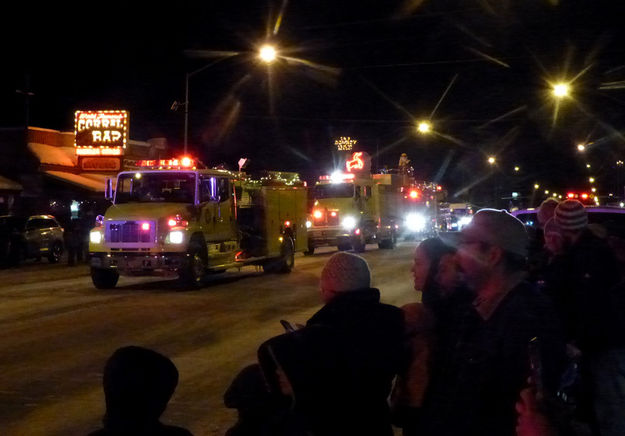 Fire trucks. Photo by Dawn Ballou, Pinedale Online.