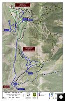 White Pine Kelly Park XC Trails Map. Photo by Sublette County Recreation Board.