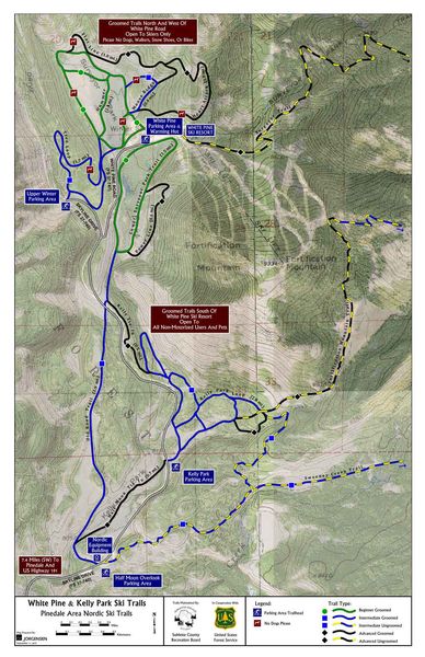 Nordic Ski Trail Map. Photo by Sublette County Recreation Board.