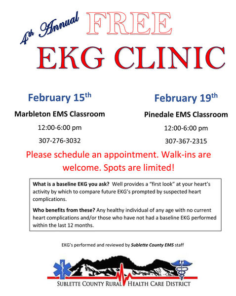 EKG Clinics. Photo by Sublette County Rural Health Care Clinic.
