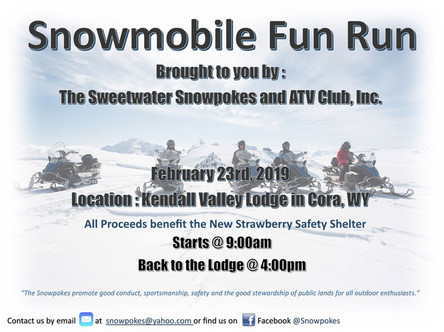 Snowmobile Fun Ride. Photo by Sweetwater Snowpokes and ATV Club, Inc. .