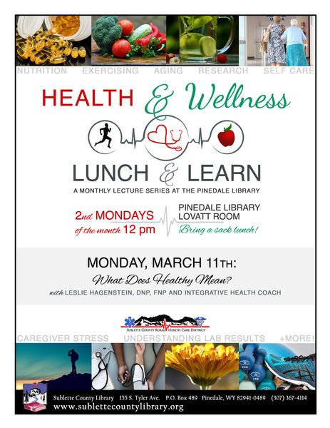 Healthy Living Talk March 11. Photo by Sublette County Library.