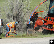 Right to work. Photo by Dawn Ballou, Pinedale Online.