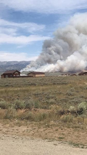 Boulder fire. Photo by Sublette County Sheriff's Office.