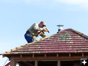Roof work. Photo by Pinedale Online.