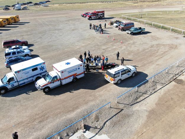 Mock Crash. Photo by Sublette County Sheriff's Office.