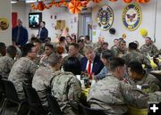 President Trump with the Troops. Photo by Senator Barrasso's office media release.