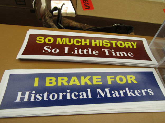 History bumper stickers. Photo by Dawn Ballou, Pinedale Online.