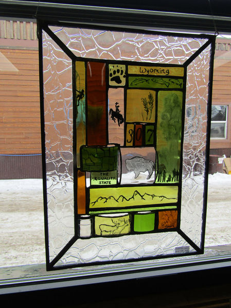 Wyoming in Stained Glass. Photo by Dawn Ballou, Pinedale Online.