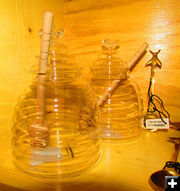 Glass Honey Jars. Photo by Dawn Ballou, Pinedale Online.