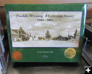 Pinedale history book. Photo by Dawn Ballou, Pinedale Online.
