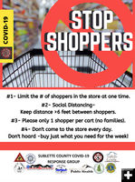 Attention Shoppers. Photo by Sublette COVID-19 Response Group.
