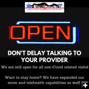 Clinics are Open. Photo by Sublette County Rural Health Care District.